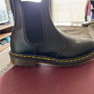 Dr. Martens Black and Yellow Chelsea Boots